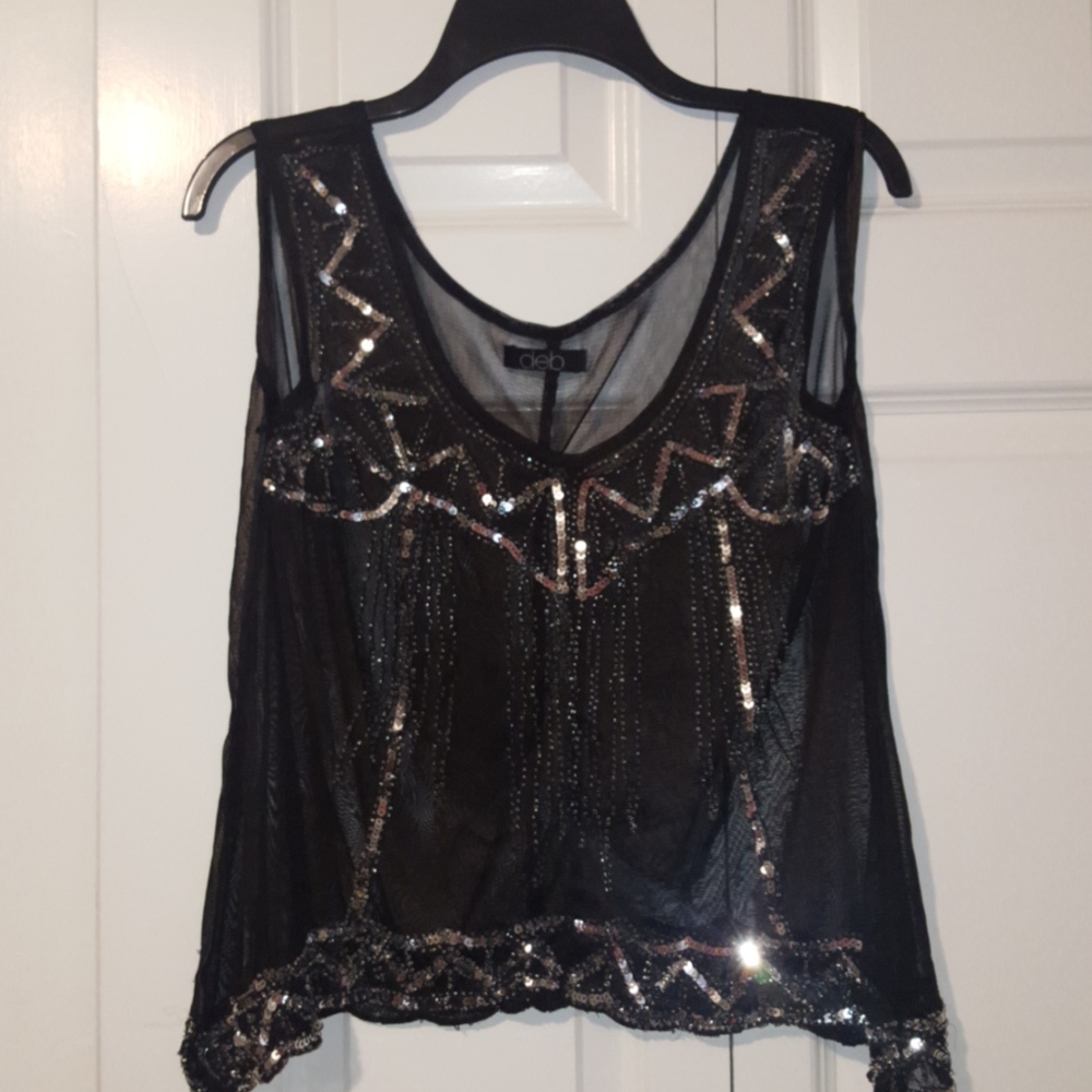 Sequin Tank Top 1920s Style